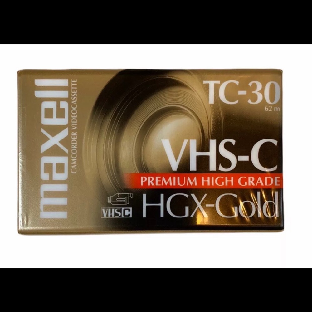 Maxell VHS-C HGX-Gold TC-30 Camcorder Premium Tape